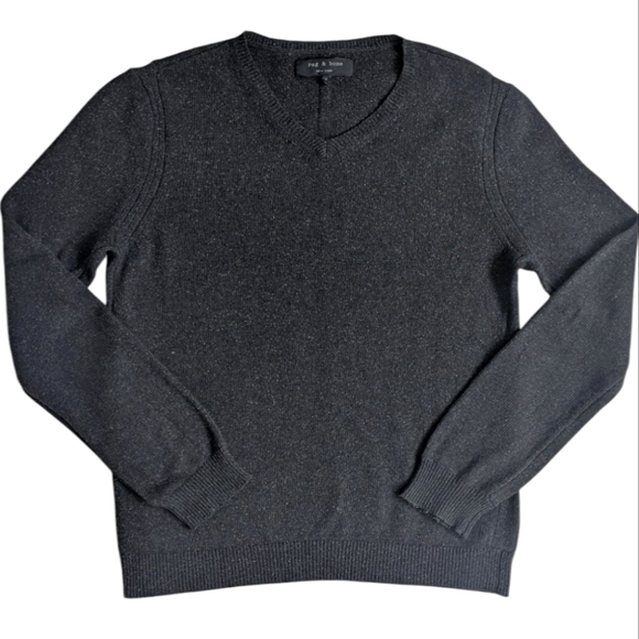 rag & bone Other - Rag & Bone Speckle Black V-Neck Sweater